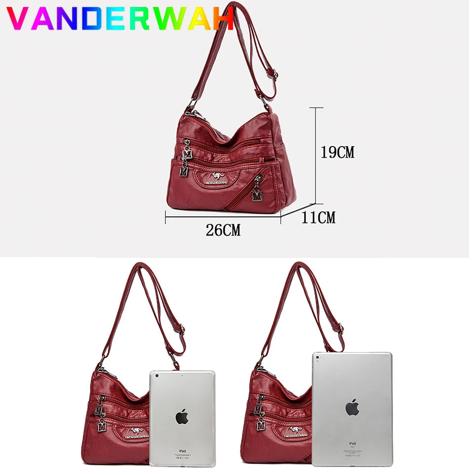 Soft Leather Crossbody Bags for Women Handbags High Bolsa Feminina