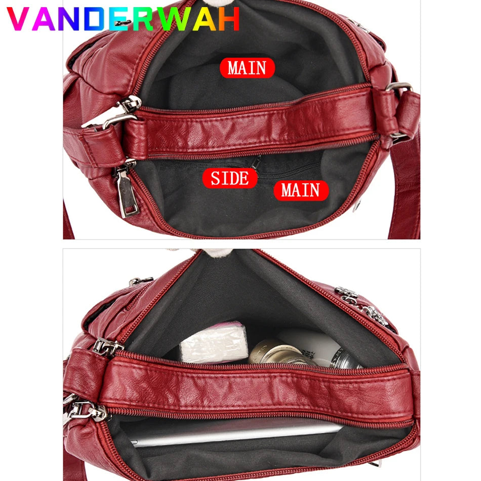 Soft Leather Crossbody Bags for Women Handbags High Bolsa Feminina
