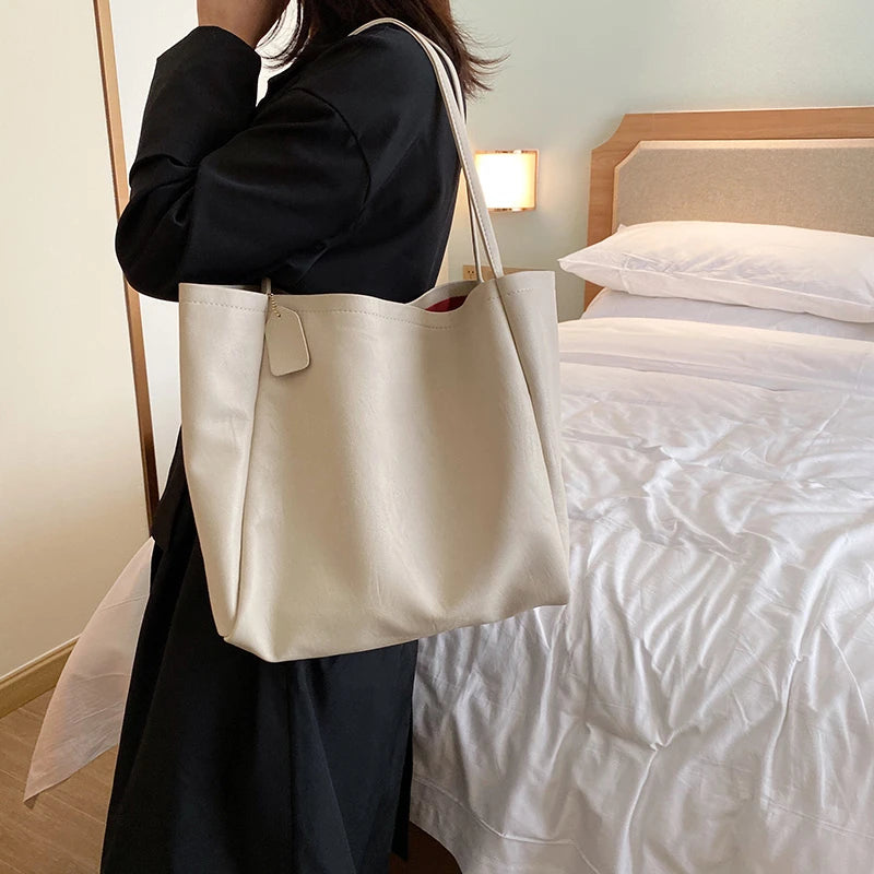 Soft Leather Women's Bag Shoulder Handbag Purse Top-Handle Office Bag