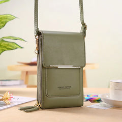 Soft Leather Women's Touch Screen Cell Phone Purse