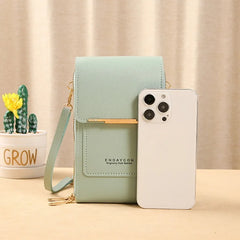 Soft Leather Women's Bag Wallets Touch Screen Cell Phone Purse Bags