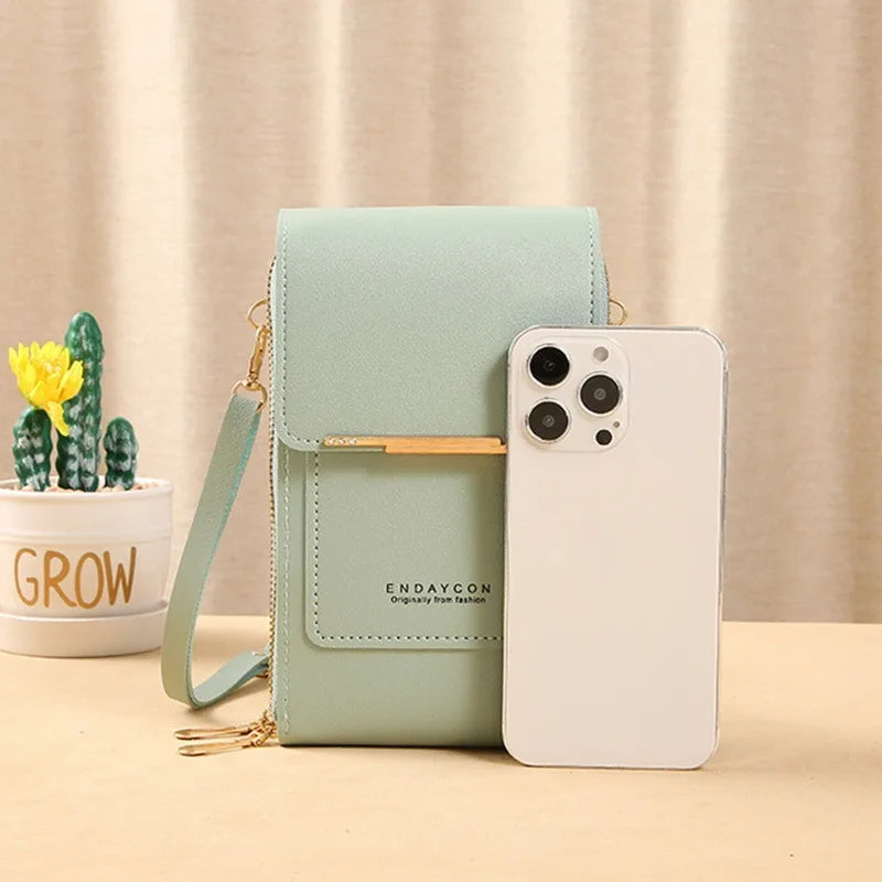 Soft Leather Women's Phone Purse Touch Screen Wallet