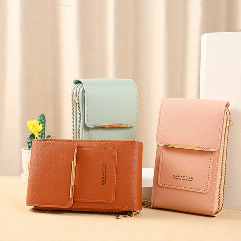 Soft Leather Women's Phone Purse Touch Screen Wallet