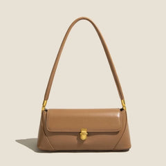 Soft PU Ladies Leather Bag Women Handbag Underarm Bag Retro Solid Handbags