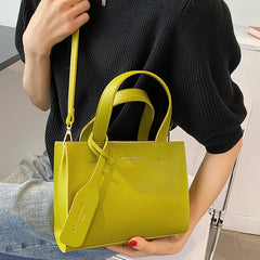 Green PU Leather Crossbody Bag for Women Shoulder Purses Handbags