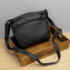 Retro PU Leather Shoulder Bag Double Zipper Women Messenger Bag