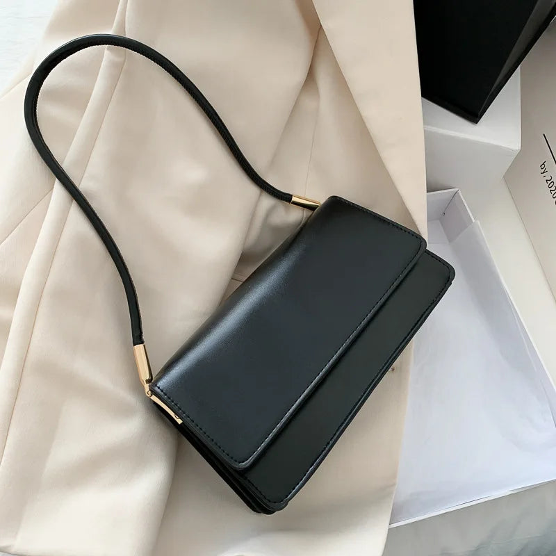 Women's PU Leather Shoulder Bag Lady Handbag Armpit Travel Hand Bag