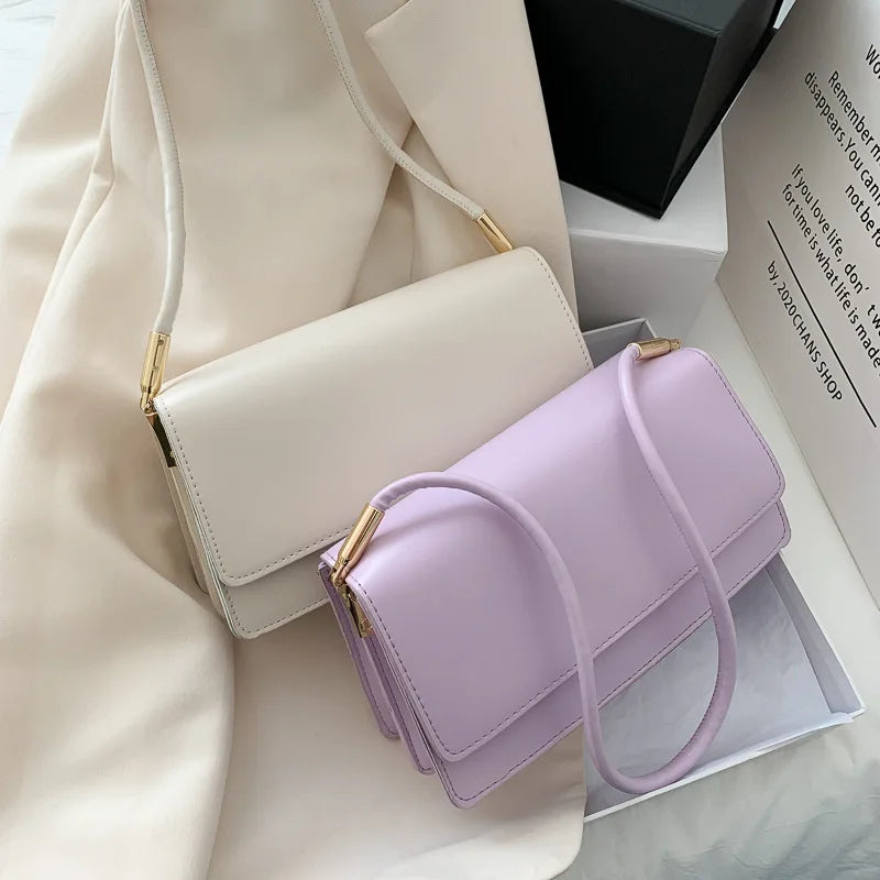 Women's PU Leather Shoulder Bag Lady Handbag Armpit Travel Hand Bag