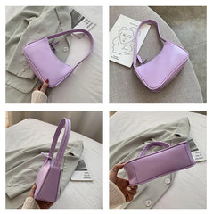 Retro Purple Underarm Bag Women's Small Shoulder Bags