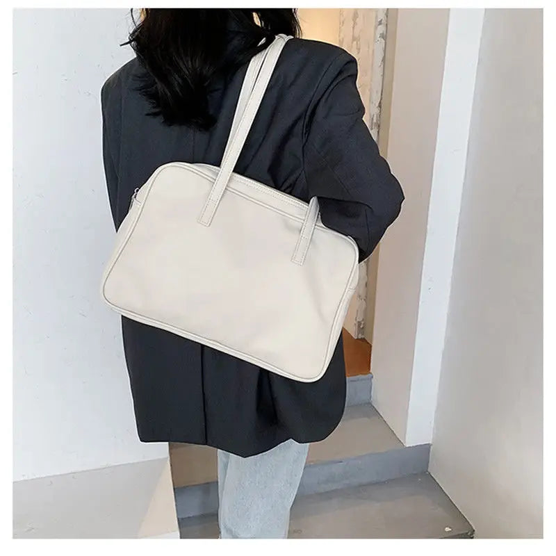 Soft PU Leather Shoulder Bags Large Capacity Shopping Bag for Women