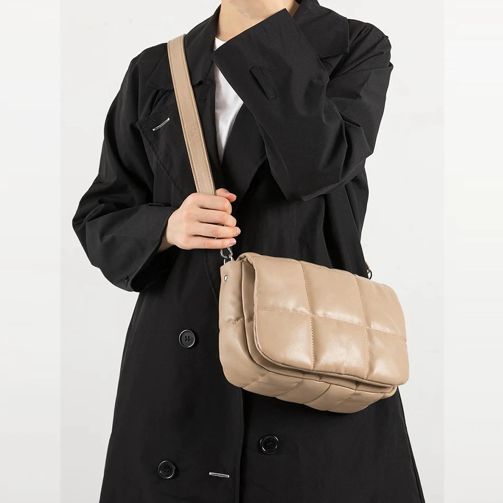 Soft Padded Shoulder Bag Down Quilted Crossbody Bags for Women