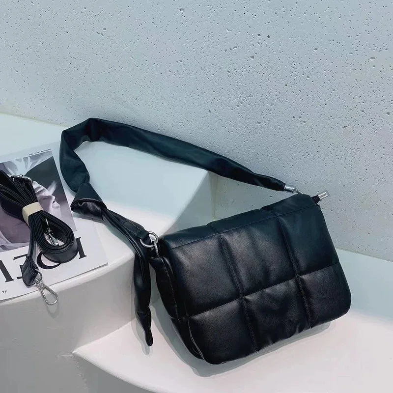 Soft Padded Shoulder Bag Down Quilted Crossbody Bags for Women