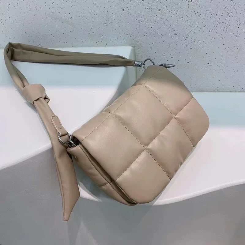 Soft Padded Shoulder Bag Down Quilted Crossbody Bags for Women