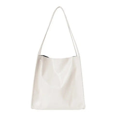 Soft Patent Leather Women Shoulder Bags Large Capacity Retro Ladies Shopping Bag