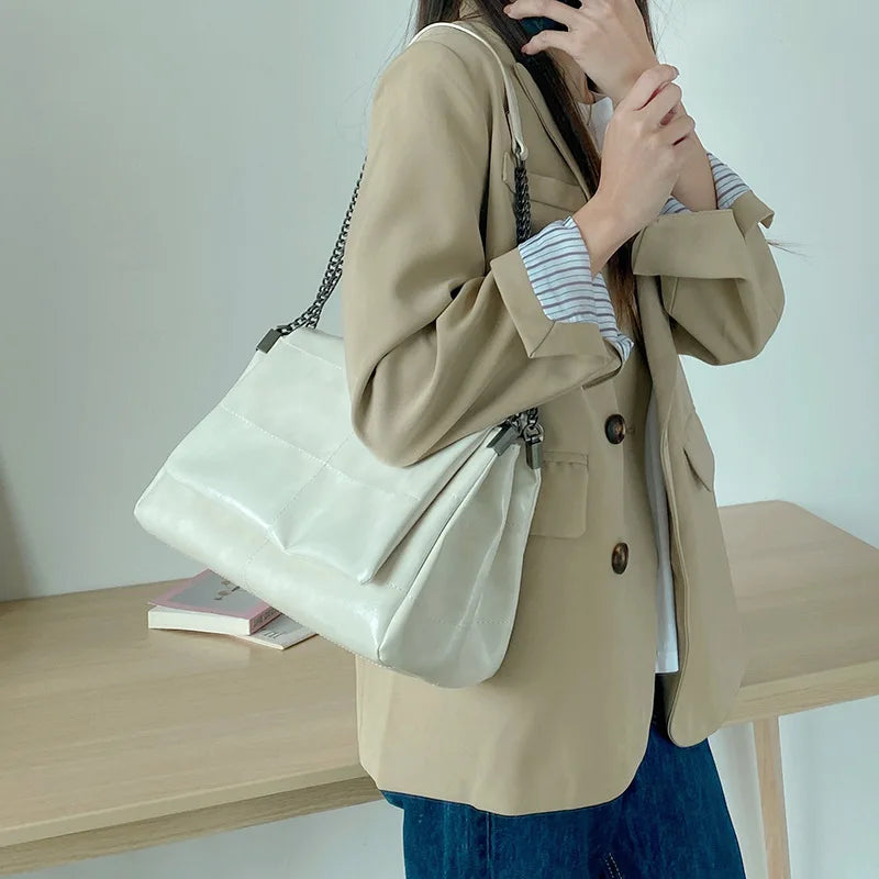 Women's Shoulder Bag Chain Strap Tote Casual Female Underarm Purses