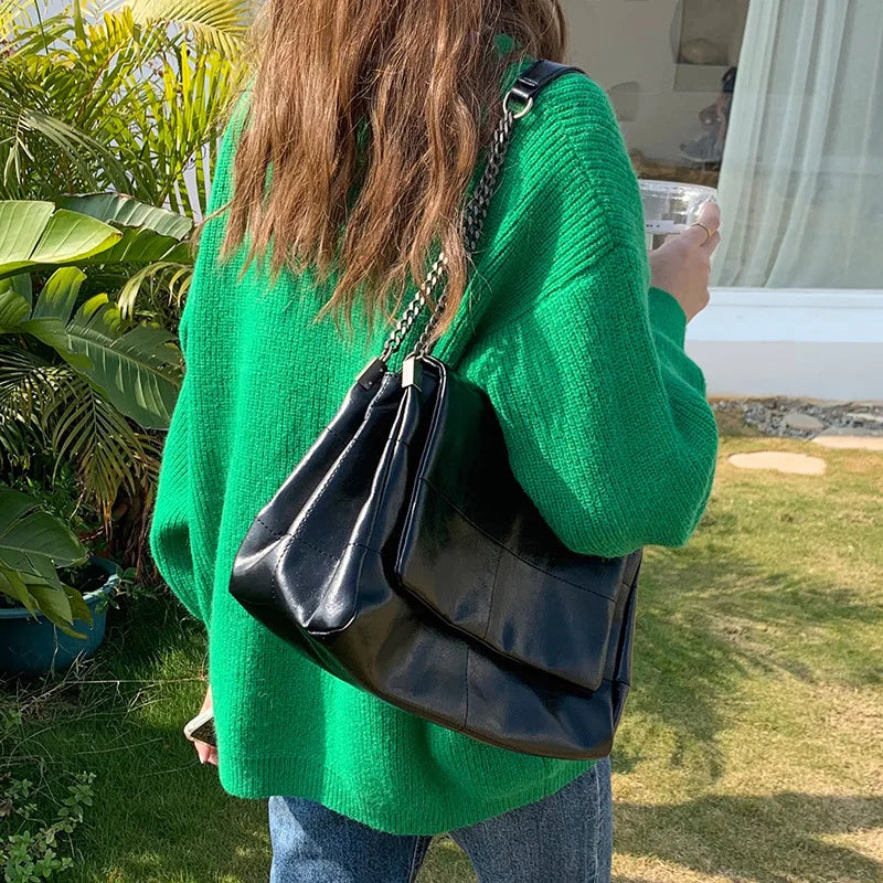 Women's Shoulder Bag Chain Strap Tote Casual Female Underarm Purses