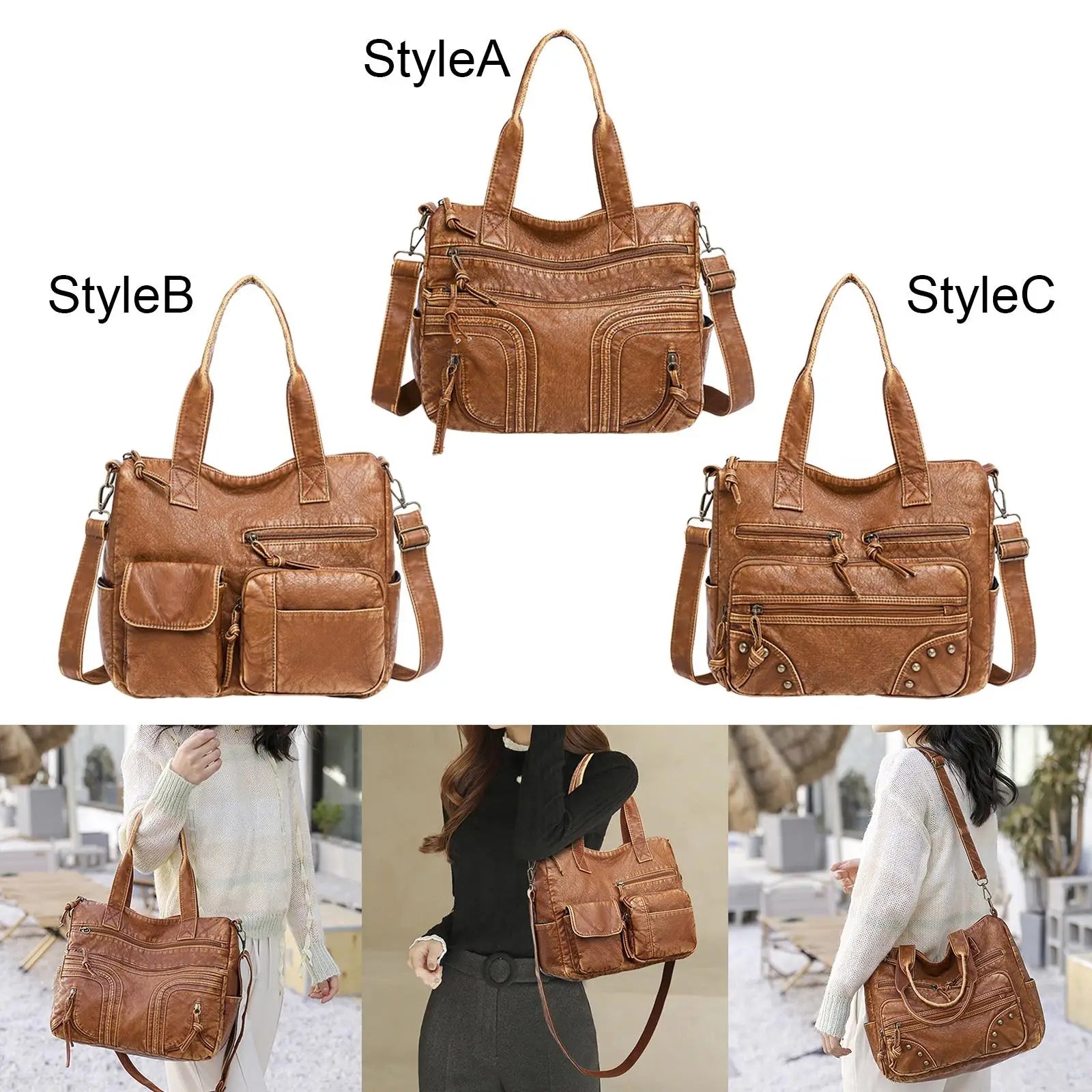 Soft Women Handbag Travel Ladies Handle PU Leather Shoulder Holiday
