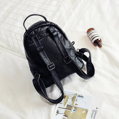 Soft Washed Leather Women Backpacks Small Backpacks for Teenage Girls Schoolbag