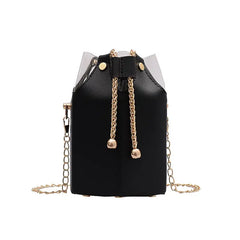 Solid Bucket Shoulder Bags Women Versatile Satchel PU Womens Handbags
