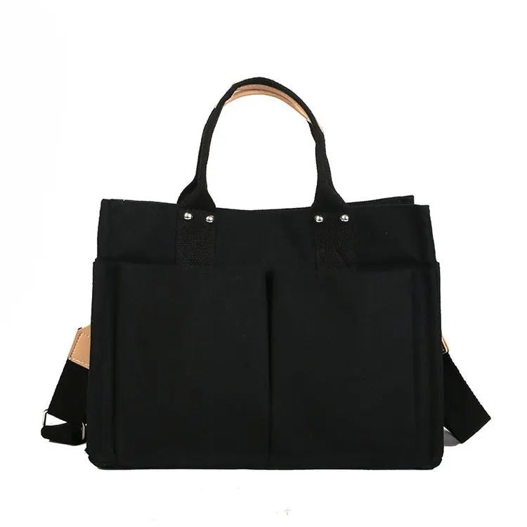 Solid Canvas Casual Handbag Crossbody Bags for Women
