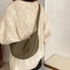 Large Capacity Chest Bag for Women Travel Crossbody Half Moon Belt Bag