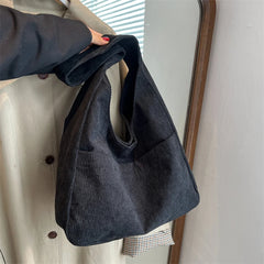 Corduroy Shoulder Tote Bag for Women Casual Handbag
