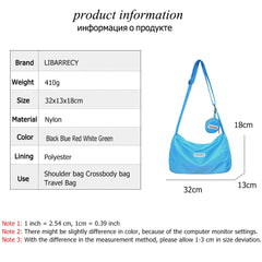 Solid High Nylon Ladies Shoulder Bags Women Messenger Bags