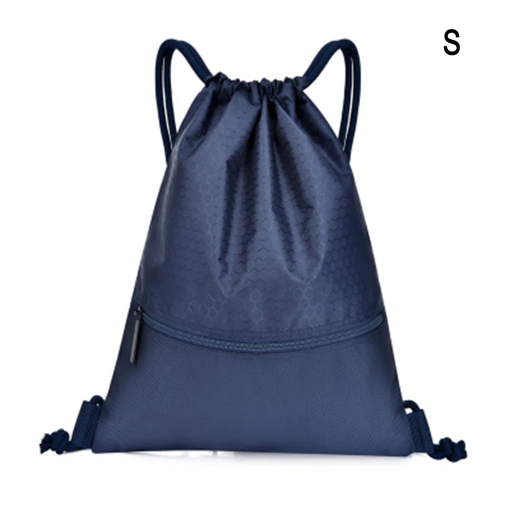 Solid Fitness Training Travel Drawstring Backpack Bag For Men and Women