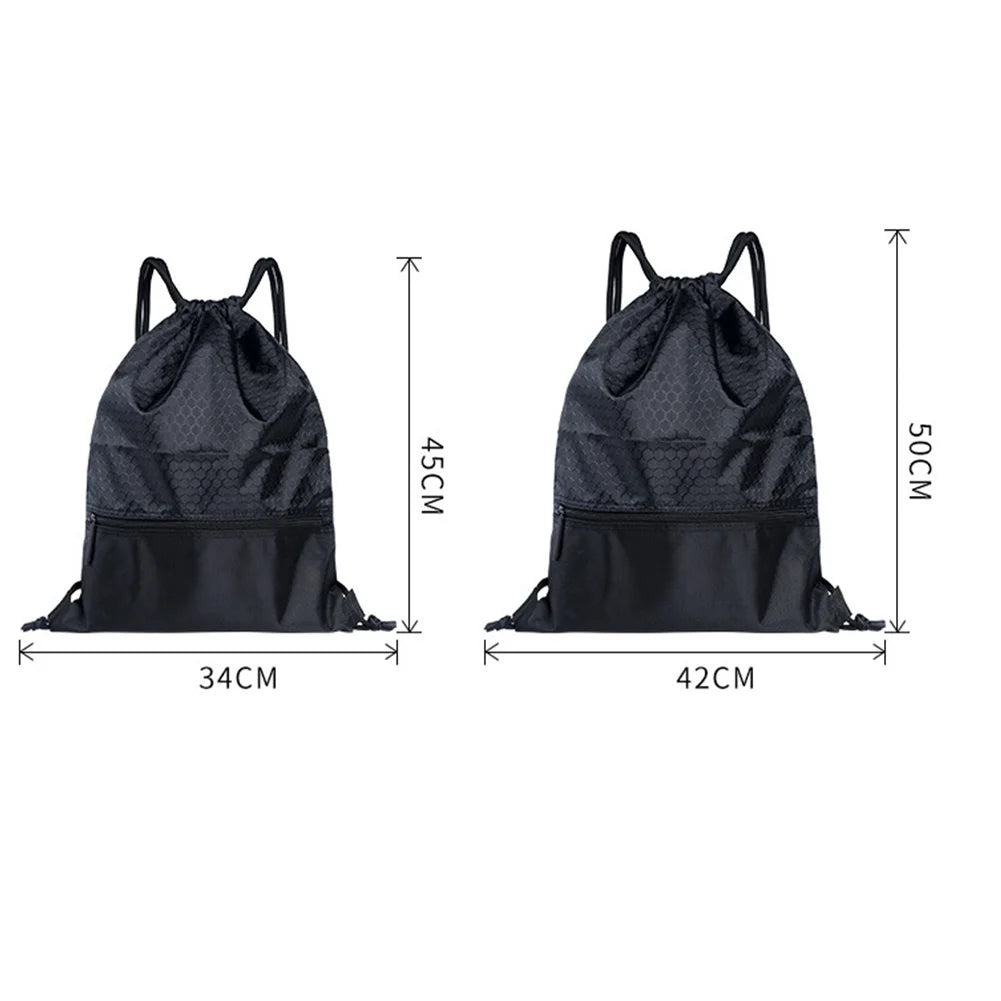 Solid Fitness Training Travel Drawstring Backpack Bag For Men and Women