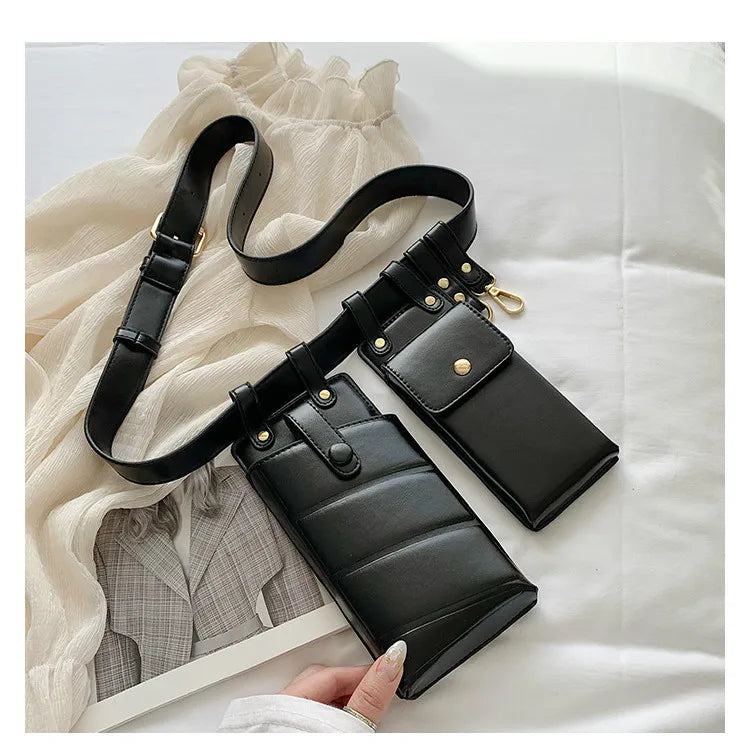 Solid High Belt Bag Cell Phone Waist Packs Women Waist Bag Fanny Packs