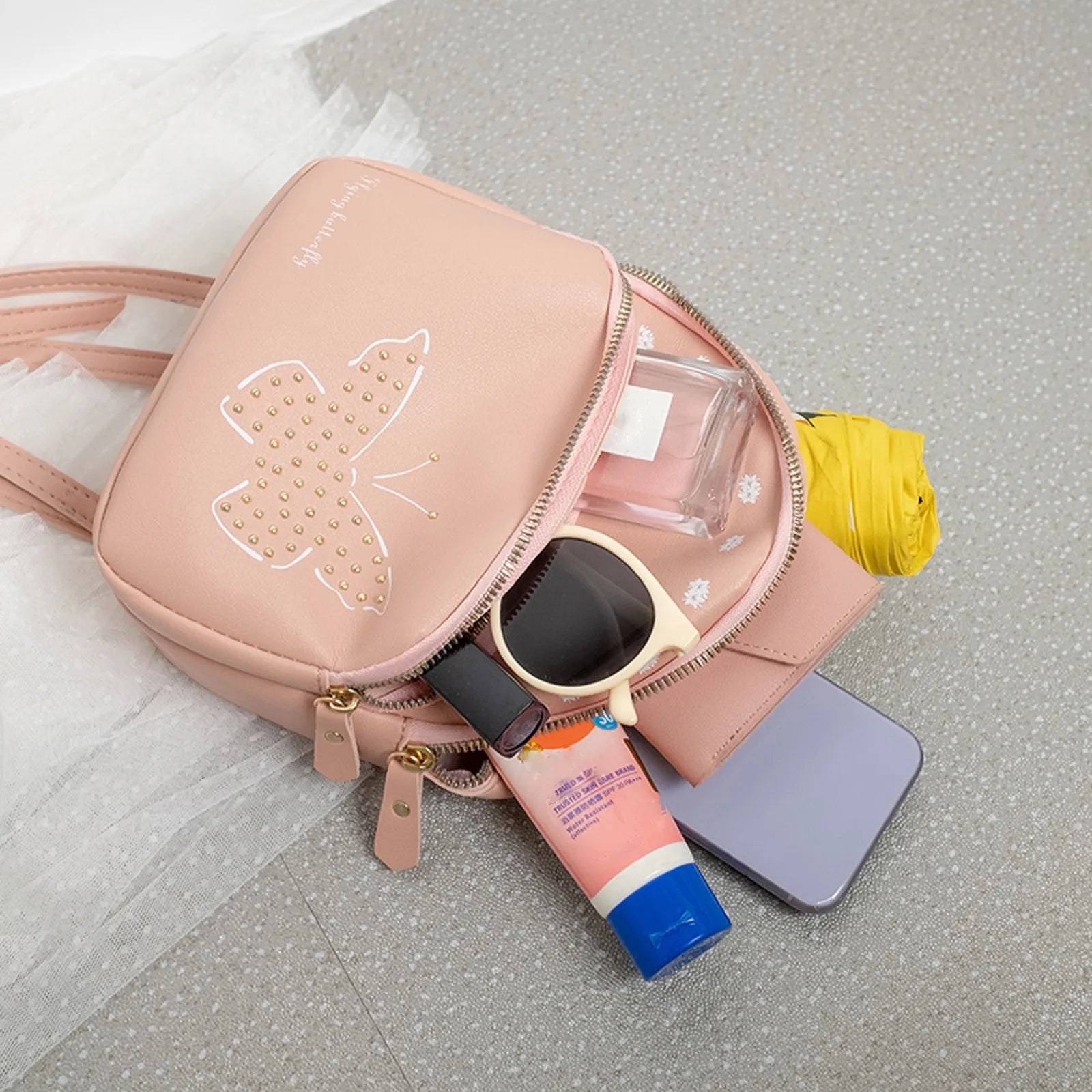 Solid Mini Backpack Casual Small Bags For Women Girls All-match Bags