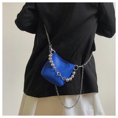 Mini Tote Bucket Bag PU Leather Women's Handbag Chain Shoulder Bag