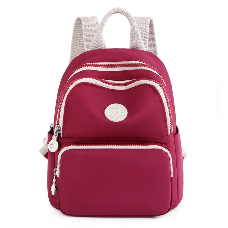 Solid Nylon Backpack For Teenagers Women Mini Backpacks Casual Large Capacity Sc