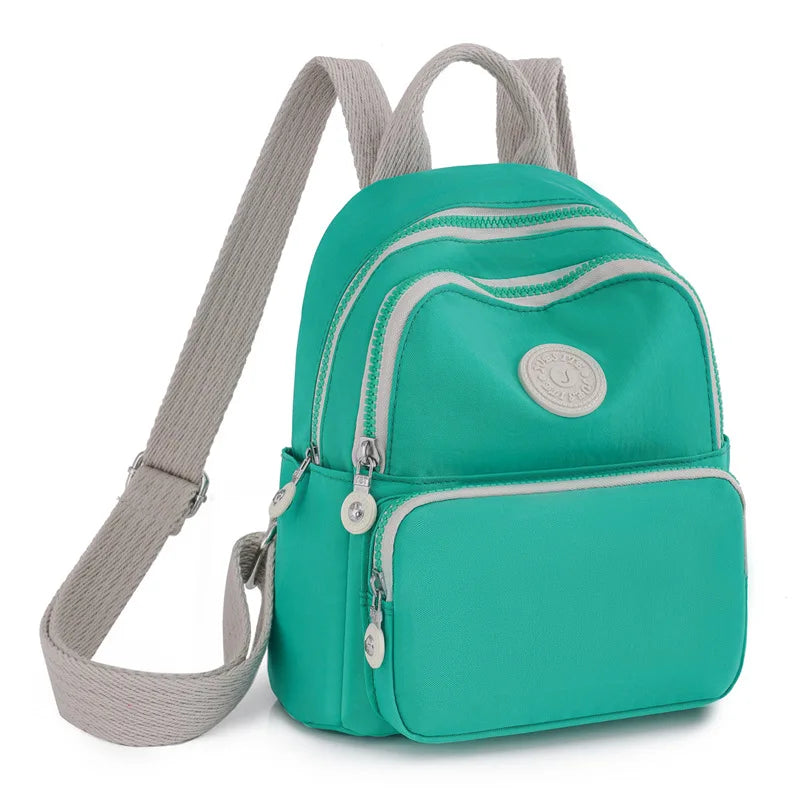 Solid Nylon Backpack For Teenagers Women Mini Backpacks Casual Large Capacity Sc
