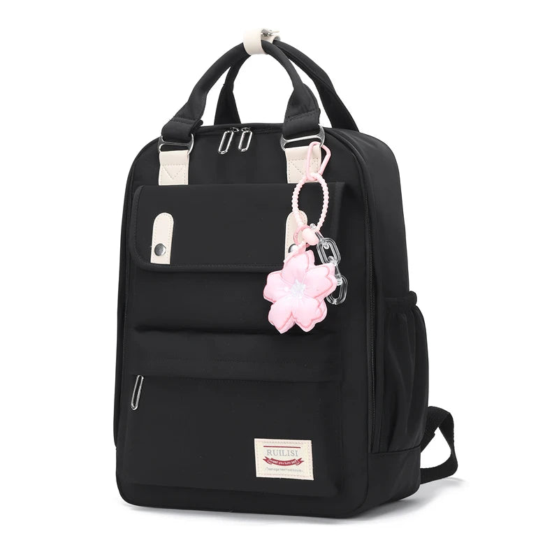 Nylon Backpack for Women and Men Travel School Bag