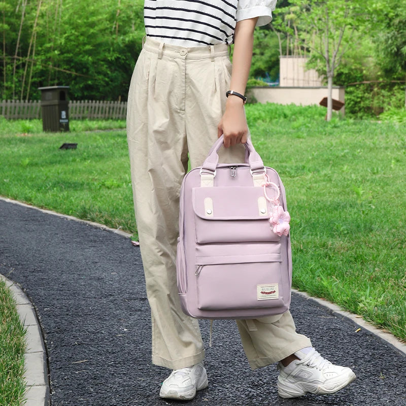 Nylon Backpack for Women and Men Travel School Bag