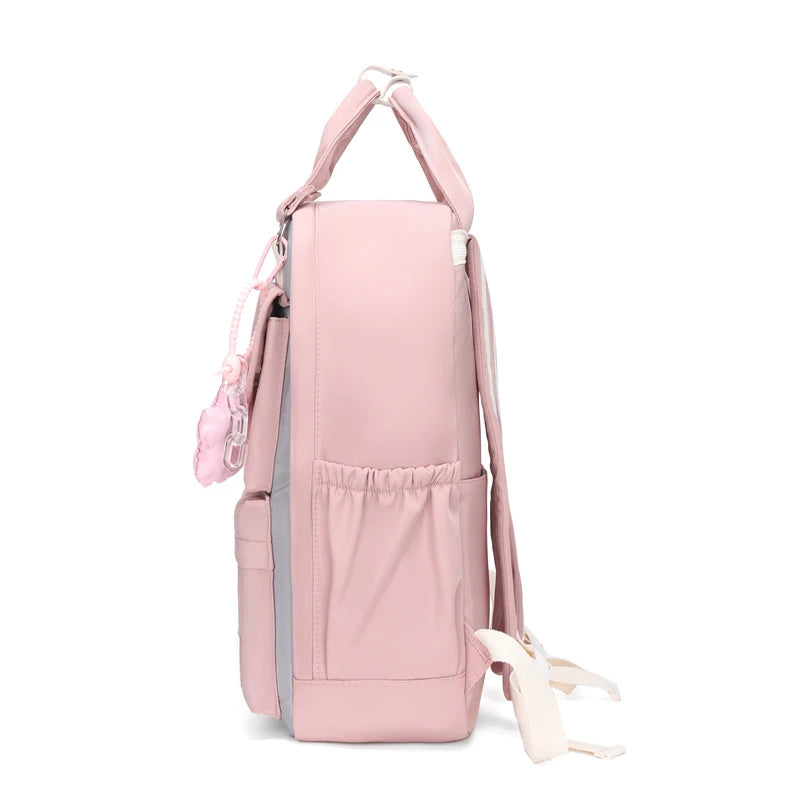 Nylon Backpack for Women and Men Travel School Bag