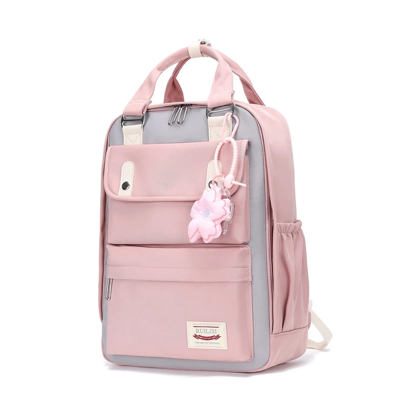 Nylon Backpack for Women and Men Travel School Bag