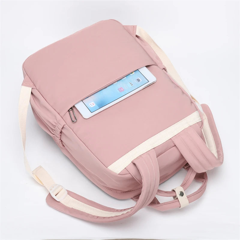 Nylon Backpack for Women and Men Travel School Bag