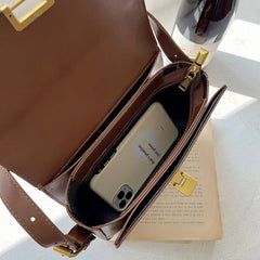 Vintage PU Leather Crossbody Bag for Women, Travel Handbag Shoulder Bag