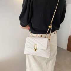 Small PU Leather Crossbody Bags For Women Travel Chain Handbags
