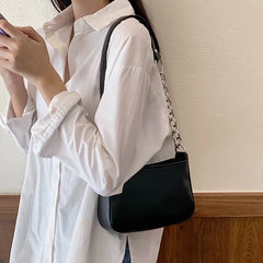 Small Square Shoulder Bag with Chain for Women