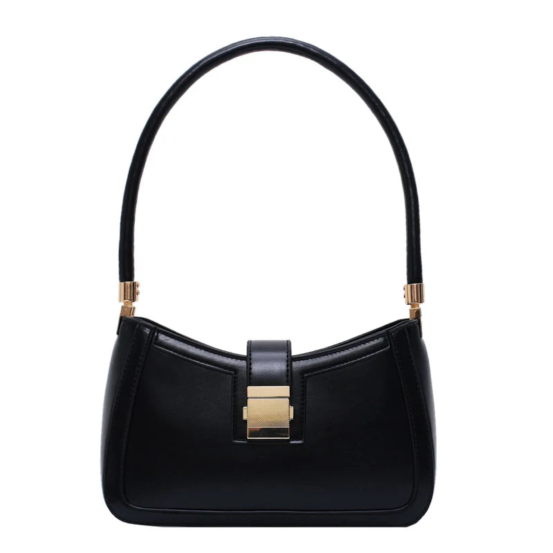 PU Leather Shoulder Bags Women Lock Handbags Small Travel Lady Bags