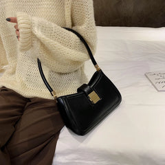 Vintage PU Leather Shoulder Bag for Women Small Travel Handbag