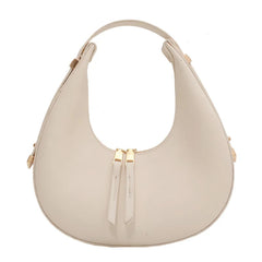 PU Leather Shoulder Bag Double Zipper Underarm Hobos Handbag Clutch