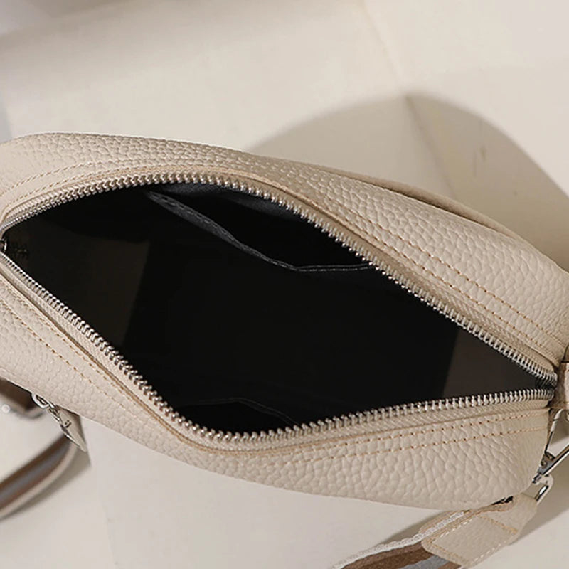 Plaid PU Leather Crossbody Shoulder Bag Lady Handbag