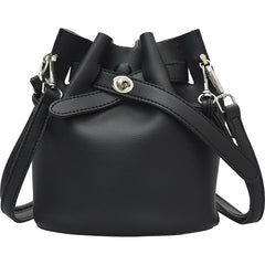Small Bucket Bag PU Leather Women's Handbag Shoulder Messenger Bag