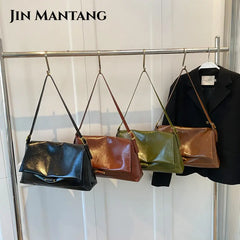 Vintage PU Leather Shoulder Bag for Women Large Tote Handbag Bolsos Sac