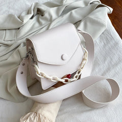 Thick Chain Small PU Leather Crossbody Bag for Women
