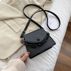 Thick Chain Small PU Leather Crossbody Bag for Women